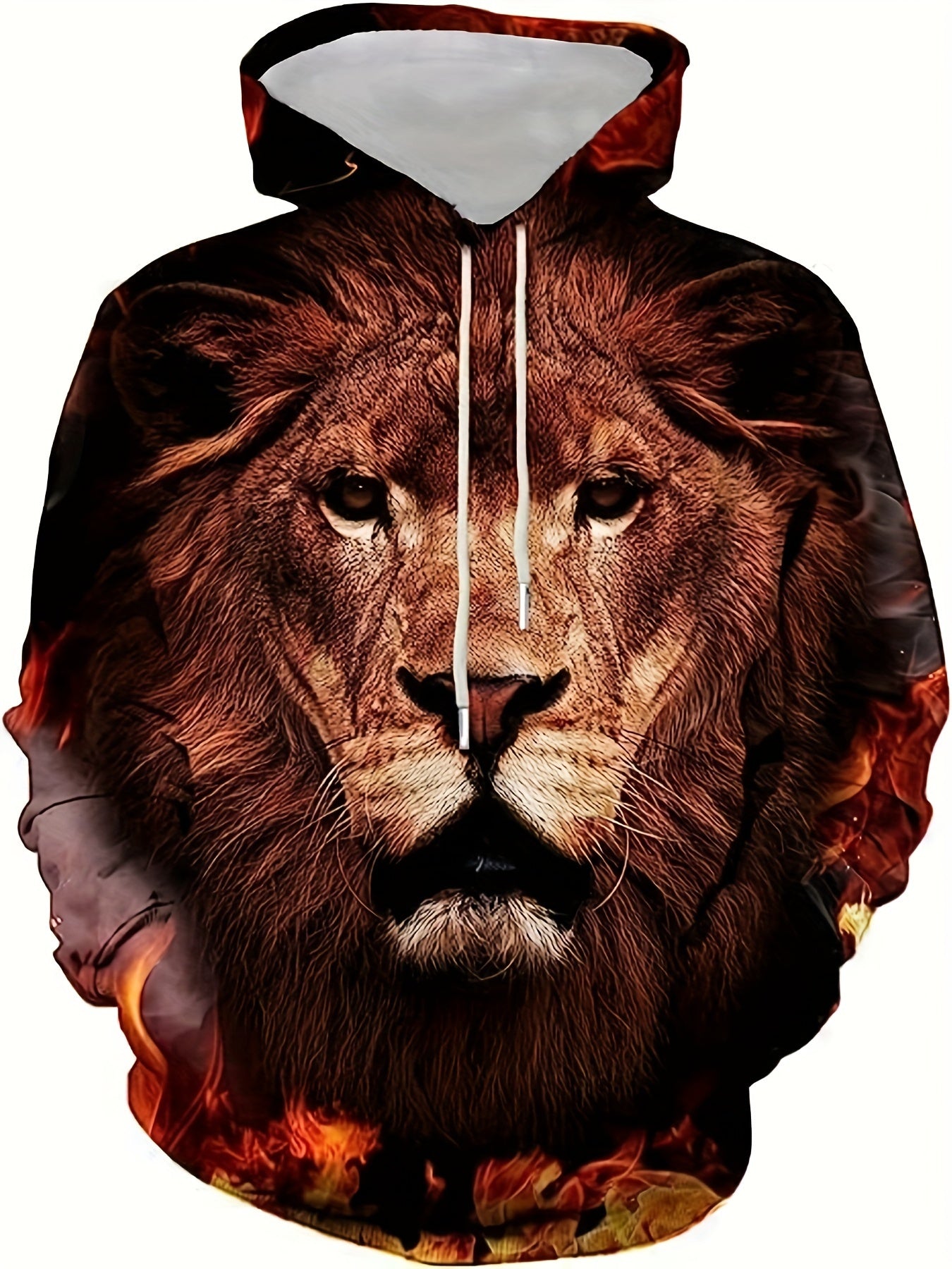 Lion 3D Print Hoodie Graphic Hooded Pullover Men's Clothing