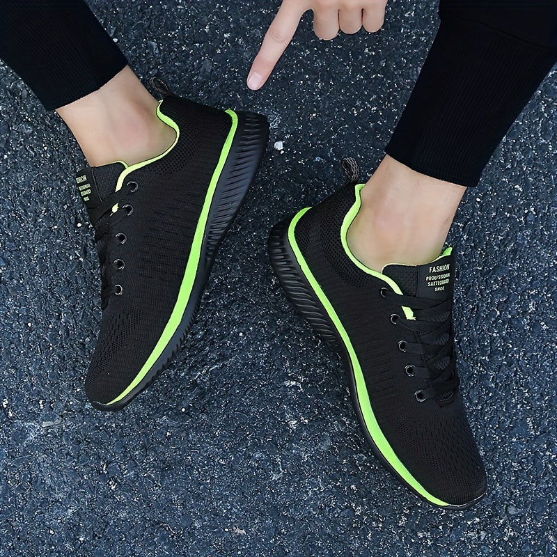 Men's Lace Up Mesh Sneakers Lightweight Breathable Running Shoes