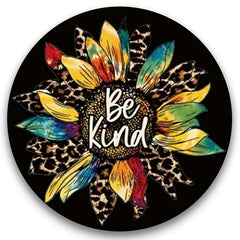 Leopard Sunflower Mouse Pad Round Laptop Game Office Anti Slip Waterproof