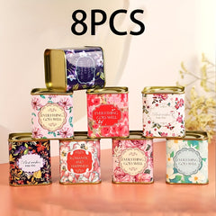 8pcs Closed Metal Storage Jars Medicine Storage Containers