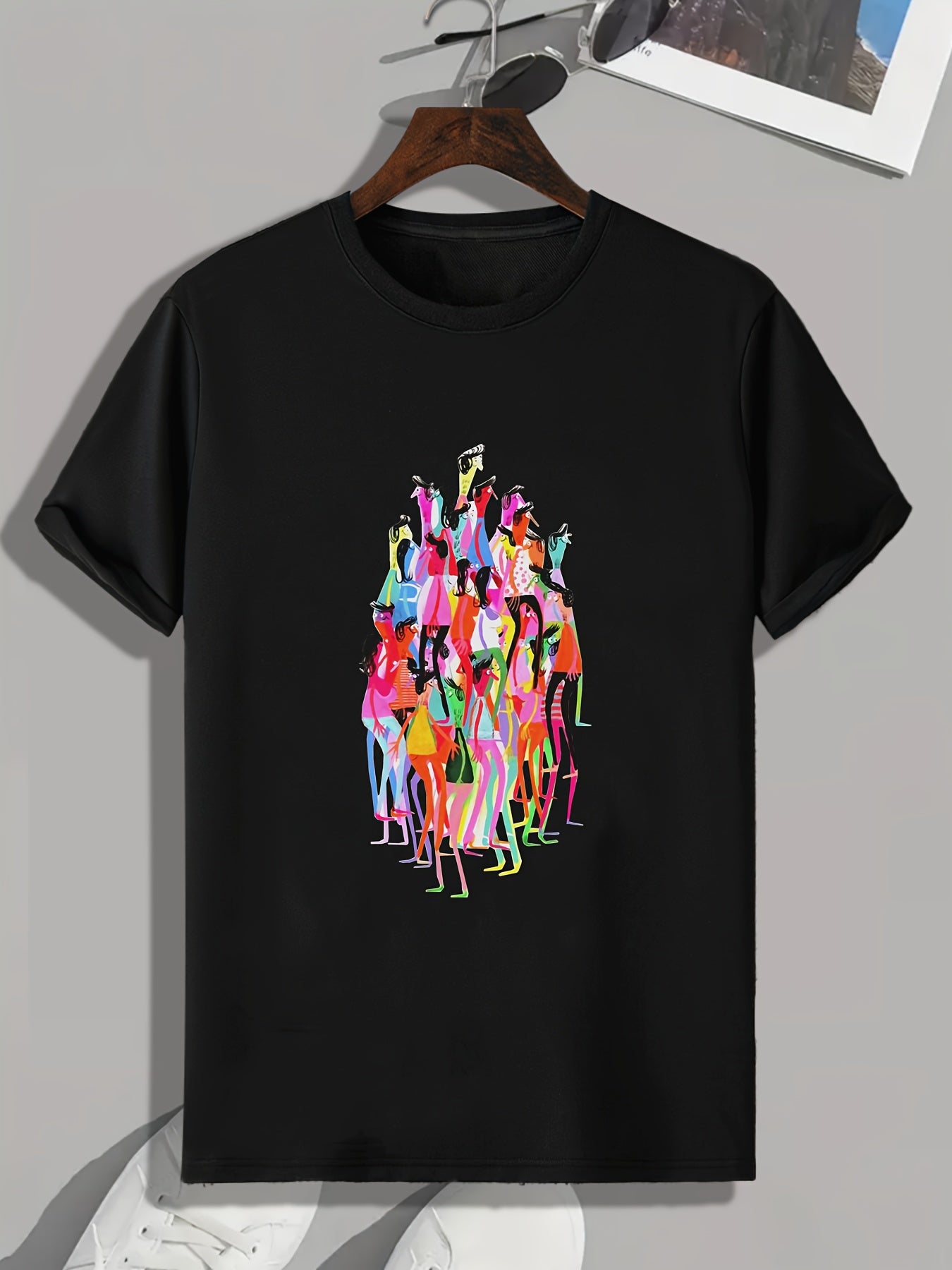 Cartoon Print Men's Graphic T-shirt Casual Comfy Tees For Summer