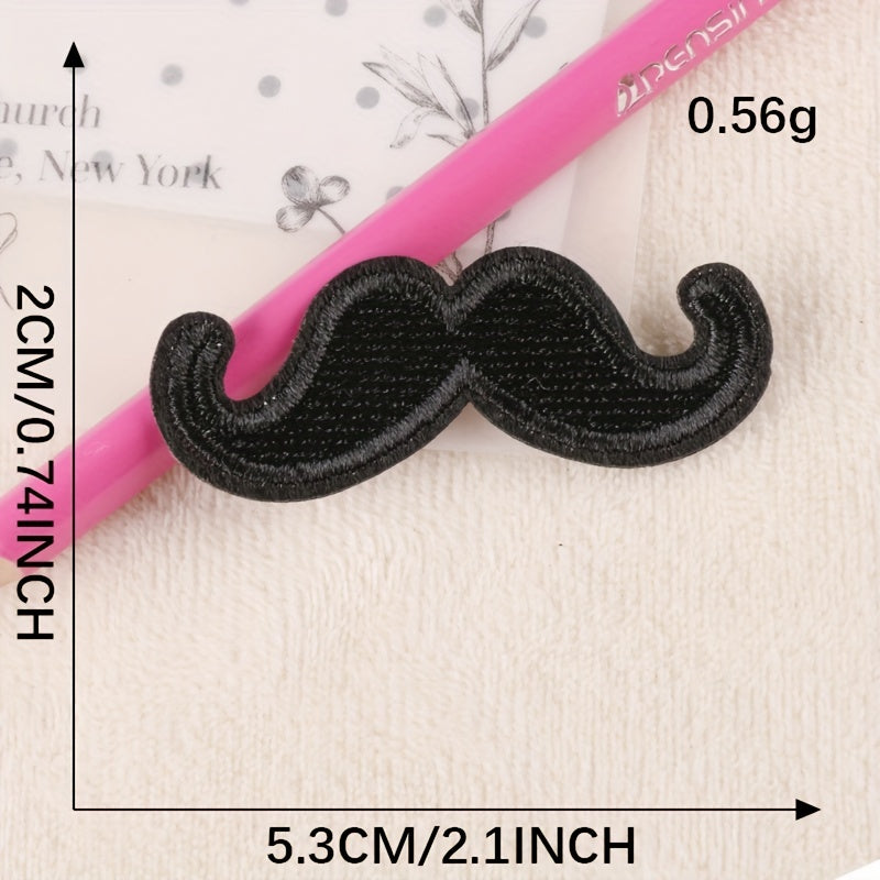 7pcs Beard Embroidery DIY Patch Creative Accessories for Clothes Backpack Hat