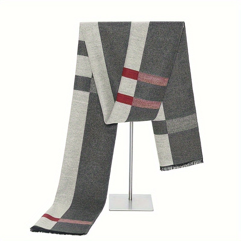 Men's Winter Striped Scarf Soft Formal