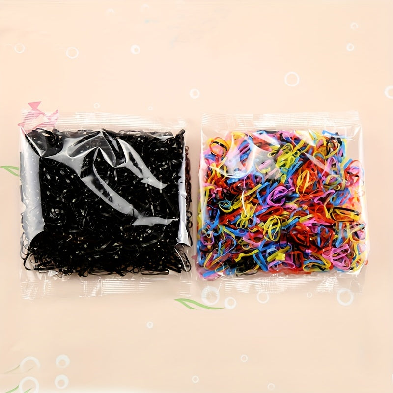 500pcs Adorable Cartoon Hair Ties for Girls