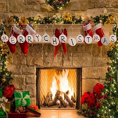 DIY Christmas Wooden Circles Blank Boards Non-toxic Ornaments Holiday Han
