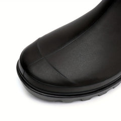 Men's High Top Rain Boots, Waterproof Non-slip Galoshes
