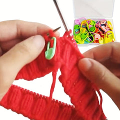 200 Colorful Knitting Markers 1pc Knitting Gauge DIY Craft Safety Pins