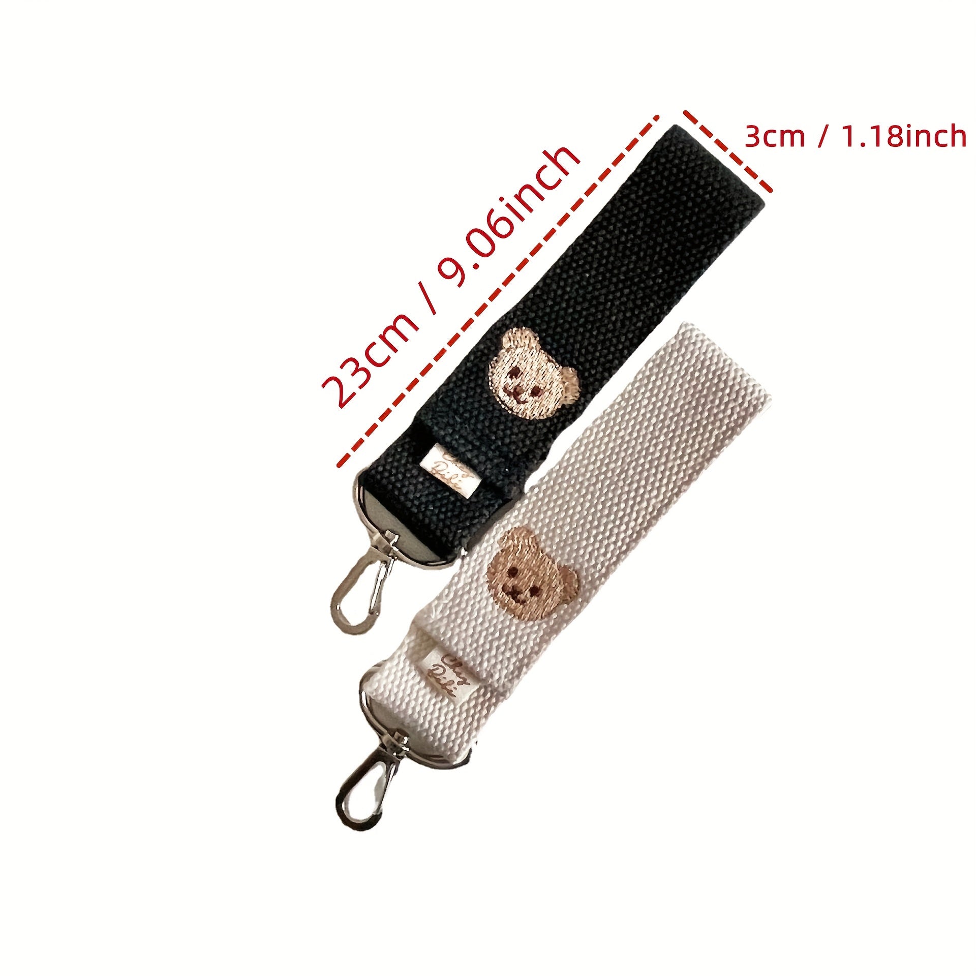 2 Pack Baby Stroller Hook Bear Embroidery Storage Pendant