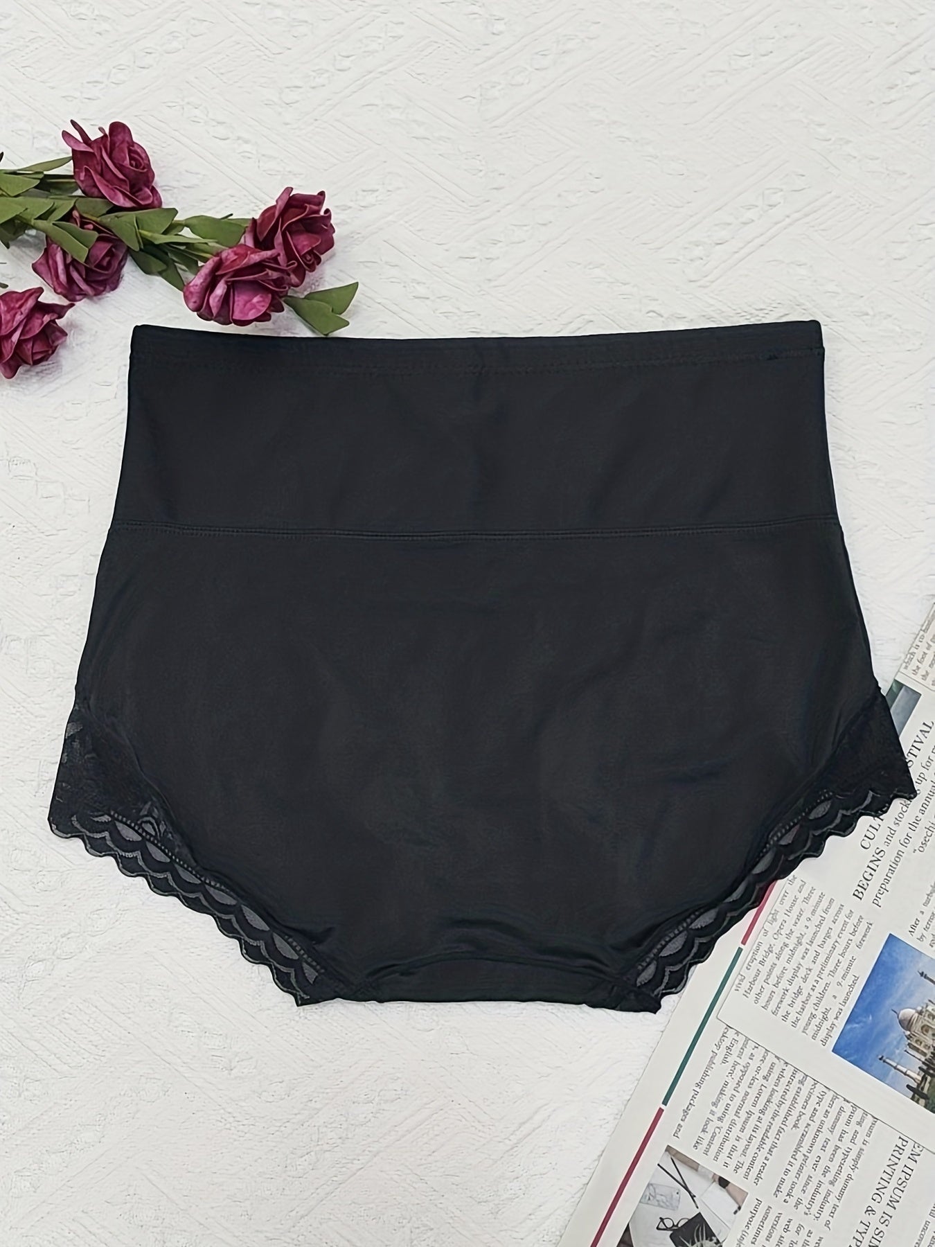 Women's Plus Lace High Rise Butt Lifting Underwear