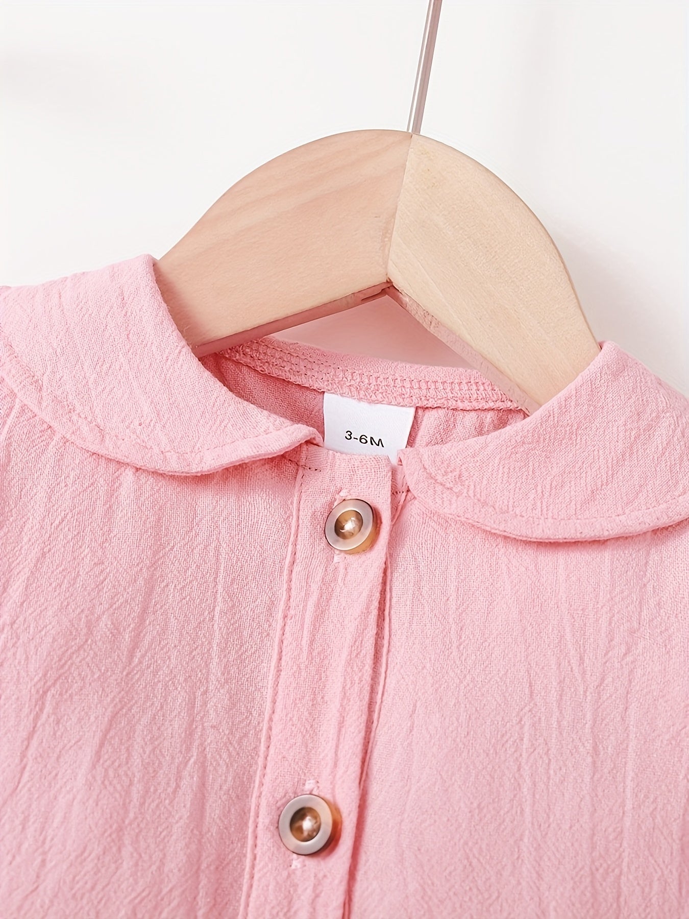 2pcs Baby Girls Preppy Style Button Dress with Backpack
