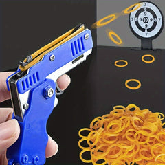 Mini Metal Rubber Band Launcher Toy with Keychain