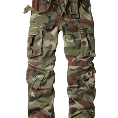 AKNAVY Camo Cargo Pants Men's Outdoor Cotton Loose Fit