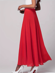 Chiffon Overlay Skirt High Waist for Women