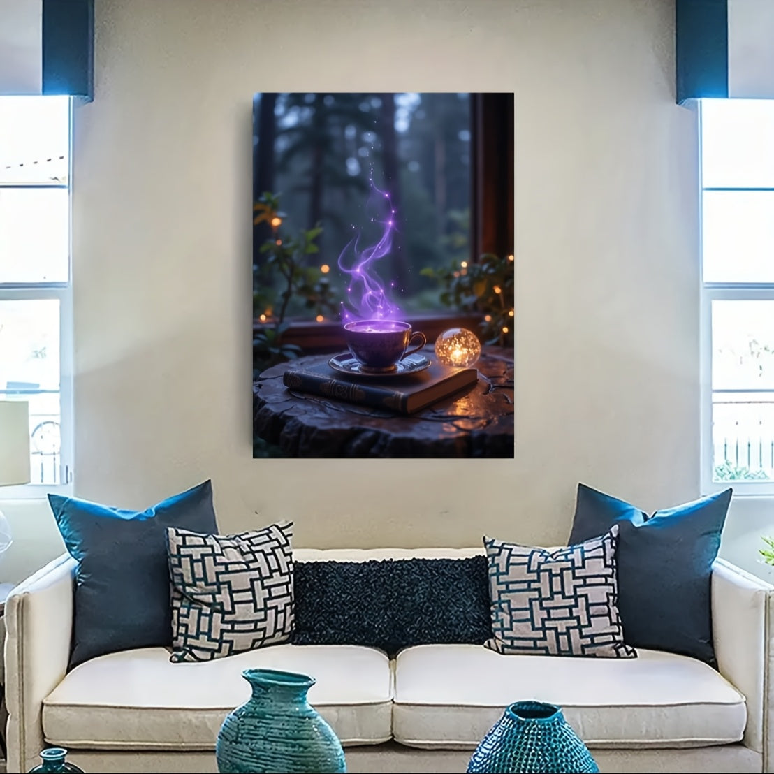Magic Coffee Crystal Ball Puzzle for Adults with Glowing Cup & Purple Powder