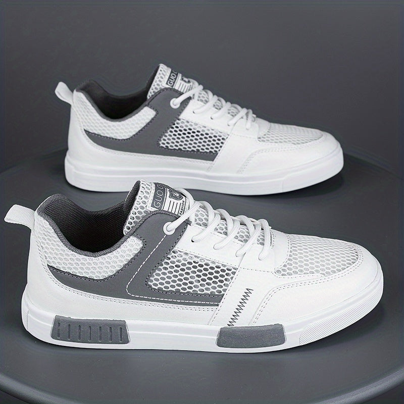 Men's Mesh Lace-Up Sneakers Outdoor Walking Shoes