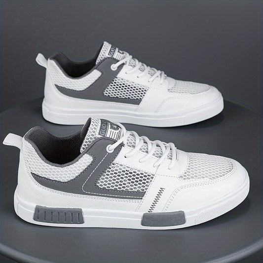 Men's Mesh Lace-Up Sneakers Outdoor Walking Shoes
