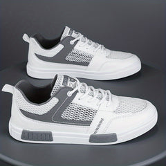 Men's Mesh Lace-Up Sneakers Outdoor Walking Shoes