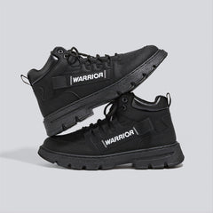 Warrior Men's Letter Patch Lace Up Casual Ankle Boots