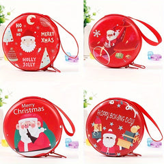Mini Round Zipper Coin Bags Christmas Coin Ornaments Xmas Gift