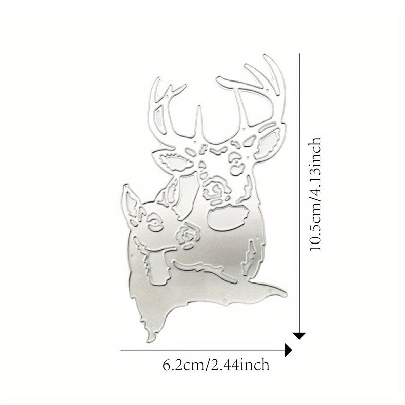 Christmas Deer Head Series Metal Cutting Die for DIY Scrapbook