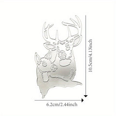 Christmas Deer Head Series Metal Cutting Die for DIY Scrapbook