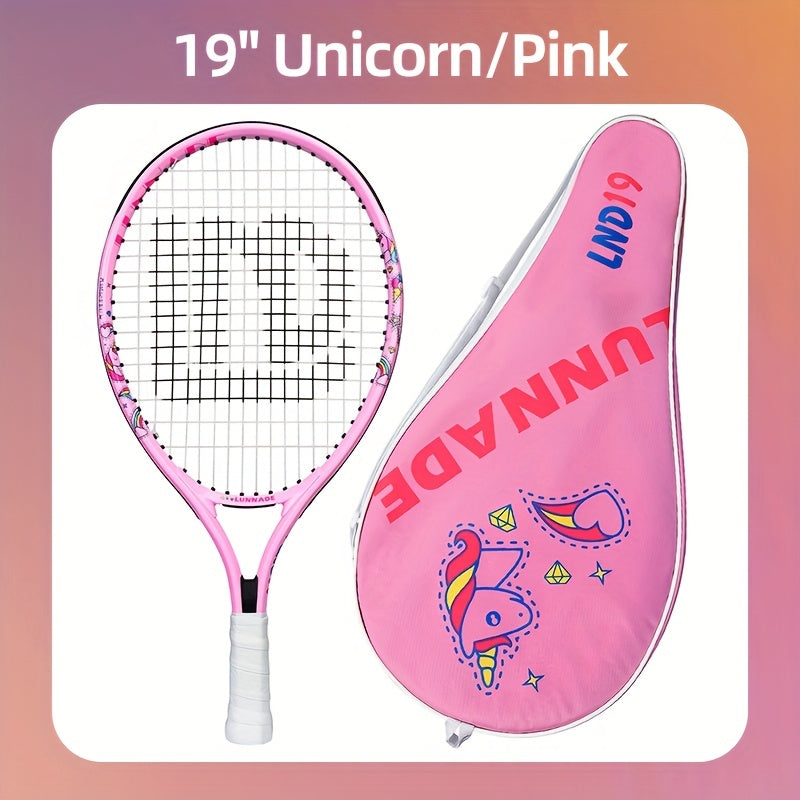 SALYWEE Aluminum Carbon Tennis Racket with Bag for Beginners