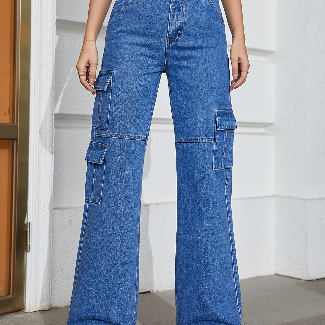 High Waist Wide Leg Baggy Denim Pants