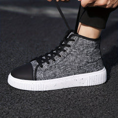 Men's High Top Canvas Sneakers Comfy Sports Shoes