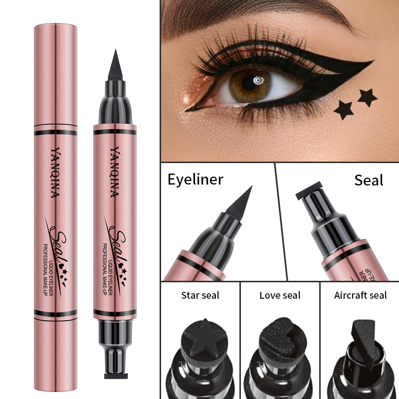 2-In-1 Waterproof Eyeliner Stamp Pencil