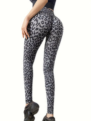 Leopard Print Skinny Leggings High Waist Stretchy Leggings