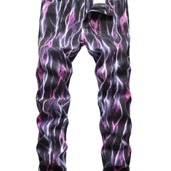 Men's Tie Dye Street Slim Jeans