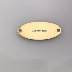 Personalized Stainless Steel Oval Tag with Laser Engraving