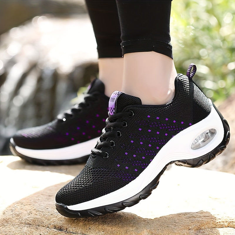 Women's Breathable Running Shoes Air Cushion Mesh Athletic Sneakers