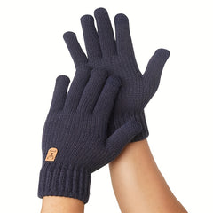 Windproof Touch Screen Knitted Wool Gloves for Men and Women