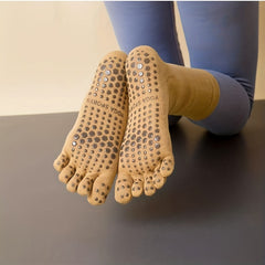 Mid Calf Yoga Socks Anti-Skid Gripper Sports Socks