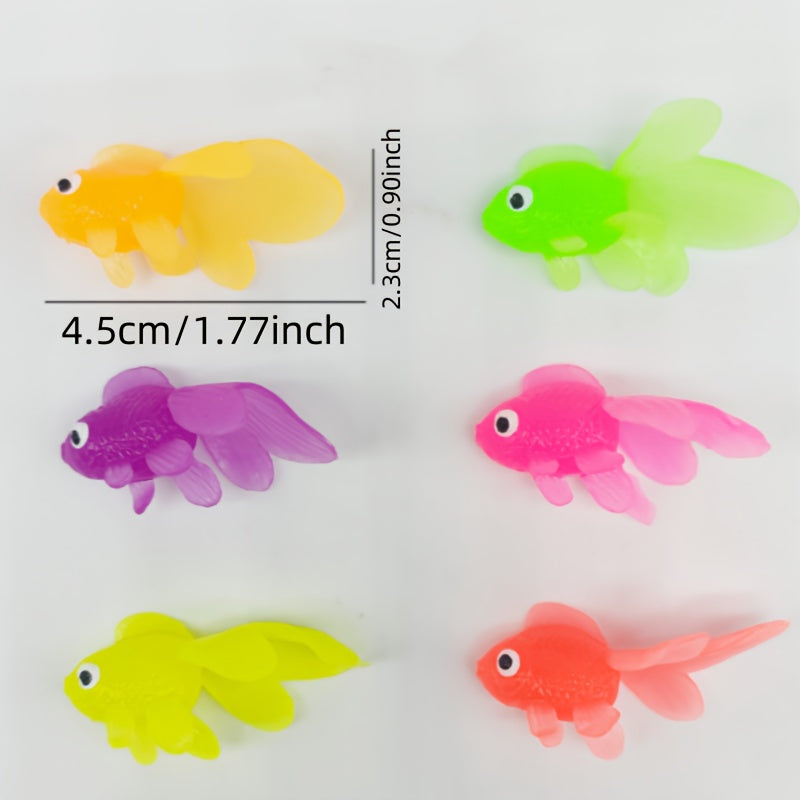 15 Toy Goldfish Soft Elastic Rich Colors for Small Animals