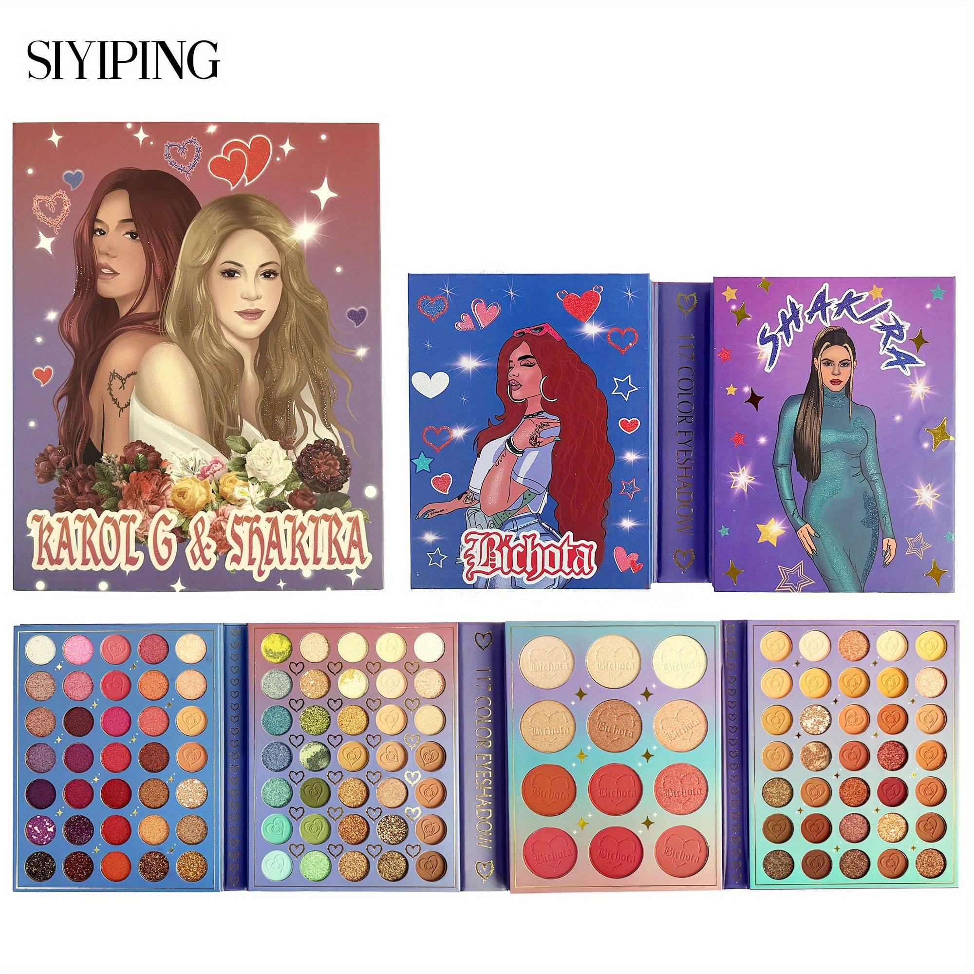 117 Colors Eyeshadow Palette Glitter Matte Satin Polarizing Eyeshadow