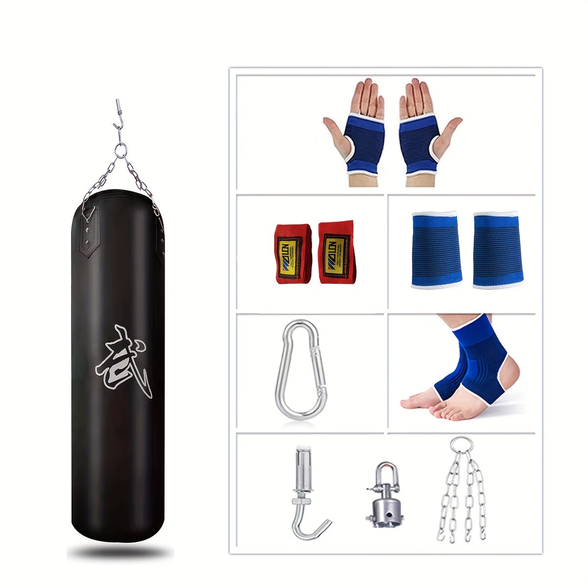 Pu Boxing Bag Set for Martial Arts Training, Home Equipment