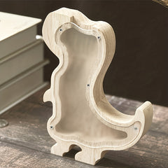 Custom Wooden Animal Piggy Bank for Home Decor