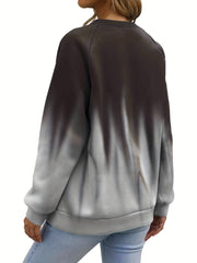 Ombre Crew Neck Sweatshirt for Women