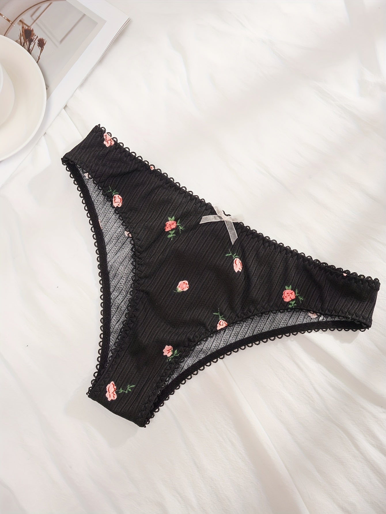 Floral Print Push Up Bra & Panties Set
