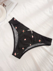 Floral Print Push Up Bra & Panties Set