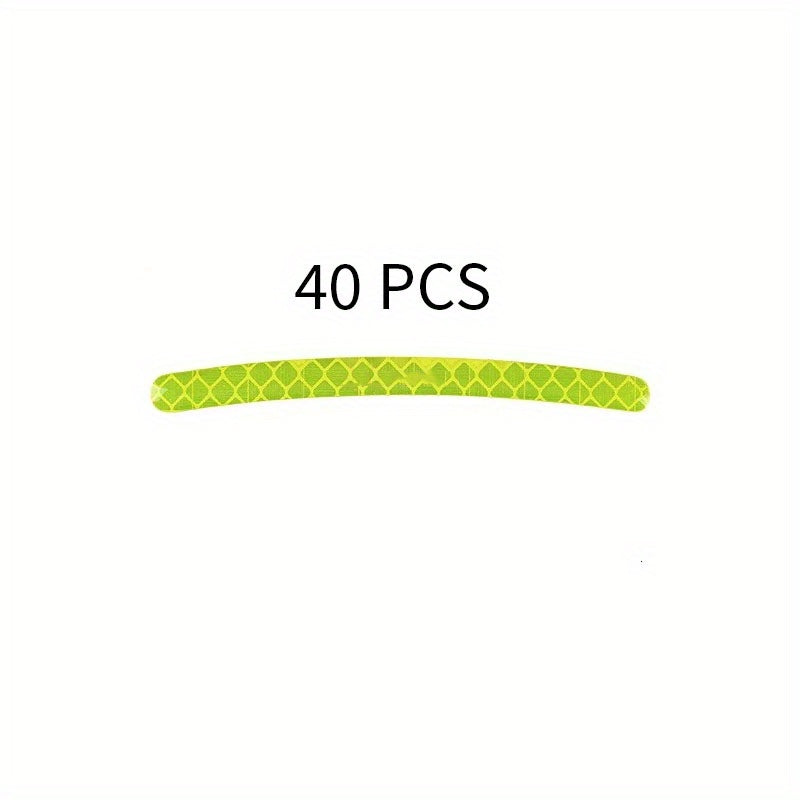 40pcs Car Wheel Hub Reflective Sticker Rim Strips Night Driving Luminous Sticker