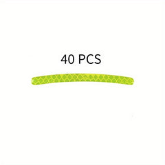 40pcs Car Wheel Hub Reflective Sticker Rim Strips Night Driving Luminous Sticker