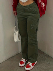 Vintage Y2K High Waisted Cargo Pants for Women