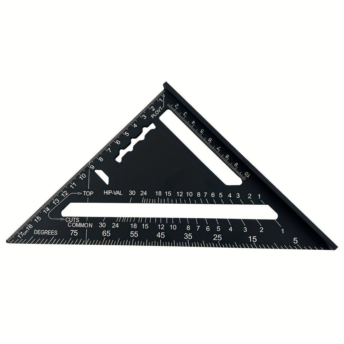 17 78 Cm Woodworking Triangle Ruler Right Angle Protractor Aluminum Alloy