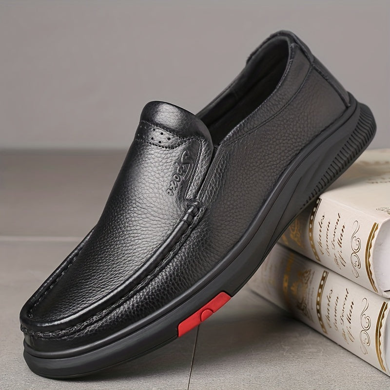 Men's Leather Loafer Lightweight Slip On Flat Shoes