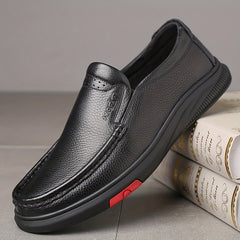 Men's Leather Loafer Lightweight Slip On Flat Shoes