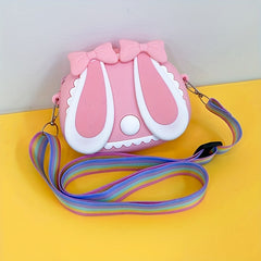 Rabbit Shape Silicone Crossbody Bag for Girls
