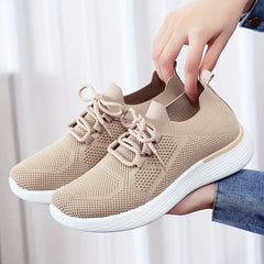 Women's Breathable Knit Sports Shoes Low Top Running Trainers